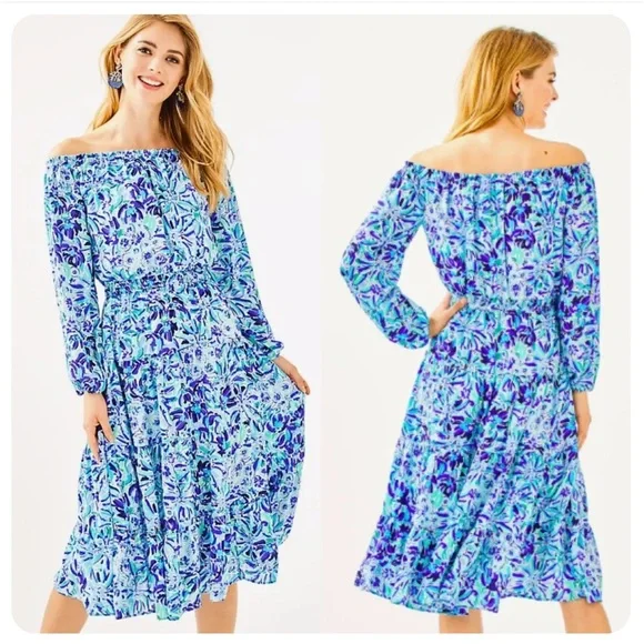 midi dress for women puff sleeve Cream Puff Sleeve Back Tie Dress S